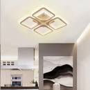 Lustra LED cu telecomanda ZOE 52W, 4 Patrate, lumina Rece/Calda/Neutra, Dimabila, Alb