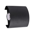 Fantas Aplica LED de Exterior si Interior, 2 Surse x 1W, IP65, Metalic, Negru, 3000K