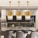 Candelabru BLOIS Petito, Diametru 30cm, 3x E14 Auriu Lucios, Inaltime Reglabila