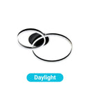Lustra LED cu telecomanda RINOVA 71W, 2 Cercuri, lumina Rece/Calda/Neutra, Dimabila, Negru
