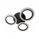 Lustra LED MARA 28W, 3 Cercuri, lumina Rece/Calda/Neutra, Negru