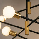 Lustra Modernist Gentile, 4x E27, Negru și Auriu, Design Modern - 02_LC362-4BKGD.png