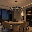 Candelabru Modern, Valmontreux Largo, 8xG9, Diametru 80cm, Negru si Cristale Cenusii, Inaltime Reglabila, Metal si Cristal - 05_CM360-800BK.png