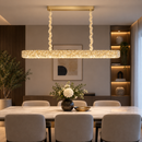 Candelabru Cristal, cu Telecomanda, PRAGA Imperio, 35W, 96cm, Lumina Rece/Calda/Neutra, Auriu, Inaltime Reglabila