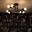 Lustra Clasica Modernist Octa, 8x E27, Negru, Design Modern, Metal, Fara Abajur - 19_LC360-8BK.png