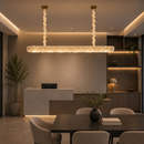Candelabru Cristal, cu Telecomanda, PRAGA Imperio, 35W, 96cm, Lumina Rece/Calda/Neutra, Auriu, Inaltime Reglabila
