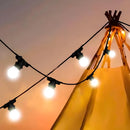 Ghirlanda LED 10 surse de lumina 10M 10xE27 Negru IP65