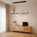 Lustra LED suspendata cu telecomanda DAMARA 44W, lumina Rece/Calda/Neutra, Dimabila, Negru, Inaltime Reglabila