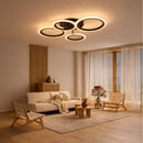Lustra LED cu telecomanda BETTY 43W, 4 Cercuri, lumina Rece/Calda/Neutra, Dimabila, Negru Lustre LED cu Telecomanda Default Title Alessandro Design