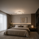 Lustra LED cu telecomanda BETTY 82W, 6 Cercuri, lumina Rece/Calda/Neutra, Dimabila, Alb Lustre LED cu Telecomanda Default Title Alessandro Design