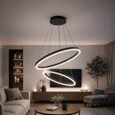 Lustra LED suspendata cu Telecomanda CASIANA 40W, 2 Cercuri, Lumina Rece/Calda/Neutra 3000K/4000K/6000K, Dimabila, Negru, Inaltime Reglabila, Metal si Acril Lustre LED cu Telecomanda Default Title Alessandro Design