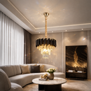 Candelabru Cristal VERSAILLES Petito 3xE14, Diametru 30cm, Auriu Lucios si Negru, Inaltime Reglabila Candelabre Cristal Default Title Alessandro Design
