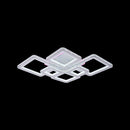 Lustra LED cu telecomanda si cristal QUADRIS RGB 170W, 6 Patrate, Lumina Rece/Calda/Neutra, Dimabila, Alb