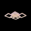 Lustra LED cu telecomanda si cristal QUADRIS RGB 170W, 6 Patrate, Lumina Rece/Calda/Neutra, Dimabila, Alb