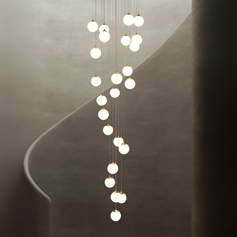 Lustra Suspendata, 25 Globuri XE27, Auriu, Inaltime Reglabila