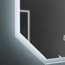 Oglinda LED Poligon, 60X80cm, Hexaluce Senzor MotionGlow Marcello, Sistem Dezaburire, Ceas & Termometru, Dimabila
