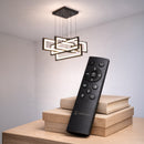 Lustra LED cu telecomanda ,Suspendata 96W, 4 Elemente, lumina Rece/Calda/Neutra, Dimabila, Inaltime Reglabila, Negru Lustre LED cu Telecomanda Default Title Alessandro Design