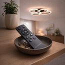 Lustra LED cu telecomanda BETTY 41W, 4 Cercuri, lumina Rece/Calda/Neutra/RGB, Dimabila, Negru
