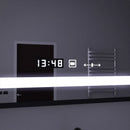 Oglinda LED Rectangulara, 120x80cm, Senzor MotionGlow Marcello, Sistem Dezaburire, Ceas & Termometru, Lupa Cosmetica, Dimabila