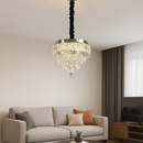 MEILI CRYSTAL CASCADA 300 – Candelabru LED cu Cristale, 52W, Ø300 mm, cu Telecomandă