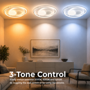 Lustra LED cu telecomanda ISTARAVSHAN, Forma Ovala, 85W, lumina Rece/Calda/Neutra, Dimabila, Alb