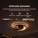 Lustra LED cu telecomanda ALYONA 44W, Luna si Stea, lumina Rece/Calda/Neutra, Dimabila, Negru Lustre LED cu Telecomanda Default Title Alessandro Design