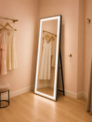Oglinda LED Rectangulara, Rama Neagra, 50x160cm, Dimabila, Lumina Rece/Calda/Neutra, Dressing Couture