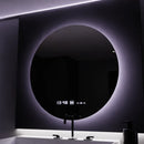 Oglinda LED Rotunda, 80cm, Serenite MotionGlow Marcello, Sistem Dezaburire, Ceas & Termometru, Dimabila
