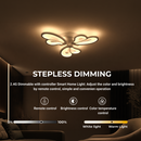 Lustra LED cu telecomanda BLOSSOM 40W, 3 Petale, lumina Rece/Calda/Neutra, Dimabila, Alb Lustre LED cu Telecomanda Default Title Alessandro Design