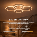 Lustra LED cu telecomanda BETTY 43W, 4 Cercuri, lumina Rece/Calda/Neutra, Dimabila, Alb Lustre LED cu Telecomanda Default Title Alessandro Design