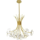 Candelabru Cristal Zetos 13XG4 Auriu, Diametru 49cm