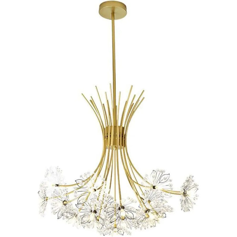 Candelabru Cristal Zetos 13XG4 Auriu, Diametru 49cm