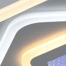 Lustra LED NEXA 3D 46W, Patrata, lumina Rece/Calda/Neutra , Alb