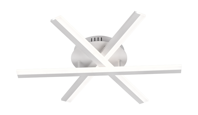 Lustra LED cu telecomanda ZOE, 40W, lumina Rece/Calda/Neutra, Dimabila, Alb