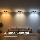 Lustra LED VERTEX 21W, 2 Patrate, Liniara, lumina Rece/Calda/Neutra, Neagra Lustre LED Default Title Alessandro Design
