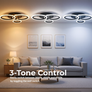 Lustra LED cu telecomanda BETTY 40W, 3 Cercuri, lumina Rece/Calda/Neutra, Dimabila, Negru Lustre LED cu Telecomanda Default Title Alessandro Design
