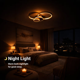 Lustra LED cu telecomanda KILLIAN 80W, 4 Cercuri, lumina Rece/Calda/Neutra, Dimabila, Auriu Lustre LED cu Telecomanda Default Title Alessandro Design