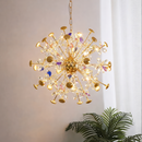 CC372-600GD FloraLux gold crystal chandelier displayed against a bright neutral wall