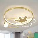 Lustra LED Rafael cu Telecomanda, 57W, Dimabila, 3000K/4000K/6000K, Auriu