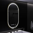 Oglinda LED Ovala, 50x80cm, Roven Senzor MotionGlow Marcello, Sistem Dezaburire, Ceas & Termometru, Dimabila