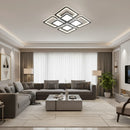 Lustra LED cu telecomanda SUSAN 96W, 4 Patrate, lumina Rece/Calda/Neutra, Dimabila, Negru Lustre LED cu Telecomanda Default Title Alessandro Design