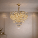Candelabru Cristal WINDSOR Eleganza 8x E14, Diametru 39cm, Auriu Lucios, Inaltime Reglabila, Metal si Cristal Candelabre Cristal Default Title Alessandro Design