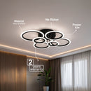 Lustra LED cu telecomanda BETTY 82W, 6 Cercuri, lumina Rece/Calda/Neutra, Dimabila, Negru Lustre LED cu Telecomanda Default Title Alessandro Design