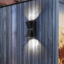 Aplica LED de Exterior si Interior, 6W, 2 Surse x 5W, IP65, ABS, Negru, 3000K, AX100/2BK