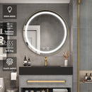 Oglinda LED cu Dulap, Rotunda, 10W, 50x50cm, Dezaburire, Rama Neagra, Spatiu de Depozitare Oglinzi Dulap Default Title Alessandro Design