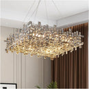 Candelabru Cristal NEXORA Eleganza, 10xE14, Diametru 50cm, Auriu Lucios, Inaltime Reglabila, Design Elegant Candelabre Cristal Default Title Alessandro Design