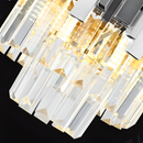 Candelabru Cristal BLOIS Nobile 5xE14, Diametru 40cm, Argintiu, Inaltime Reglabila