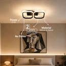 Lustra LED VERTEX 21W, 2 Patrate, Liniara, lumina Rece/Calda/Neutra, Neagra Lustre LED Default Title Alessandro Design