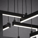 Lustra LED cu telecomanda ,Suspendata 96W, 4 Elemente, lumina Rece/Calda/Neutra, Dimabila, Inaltime Reglabila, Negru Lustre LED cu Telecomanda Default Title Alessandro Design
