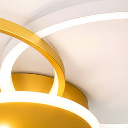 Lustra LED cu telecomanda KILLIAN 80W, 4 Cercuri, lumina Rece/Calda/Neutra, Dimabila, Auriu Lustre LED cu Telecomanda Default Title Alessandro Design